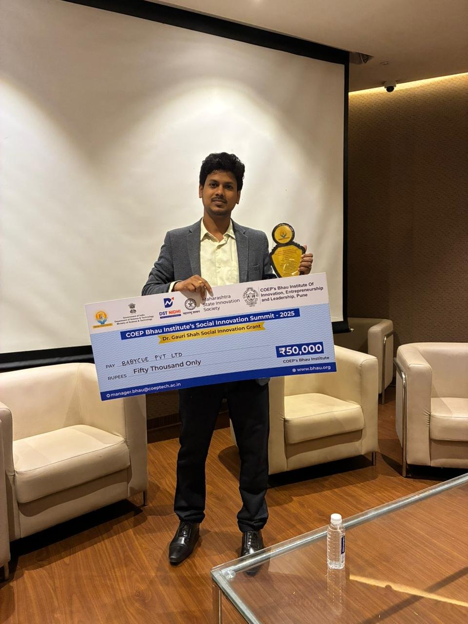 COEP Innovation Summit - BabyCue recognized for social impact innovation